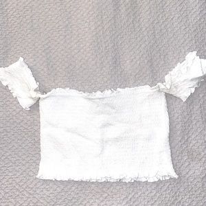 pacsun cropped off the shoulder top